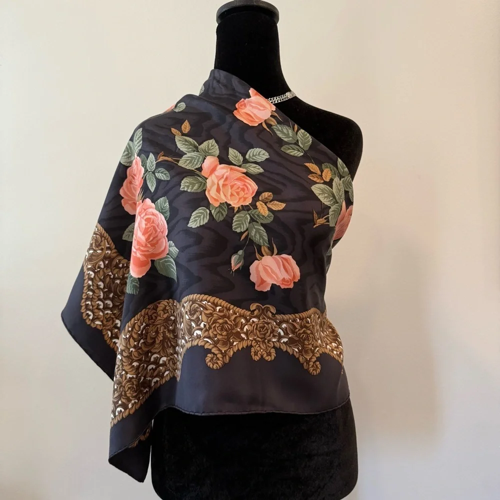 Christian Dior Floral Silk Scarf